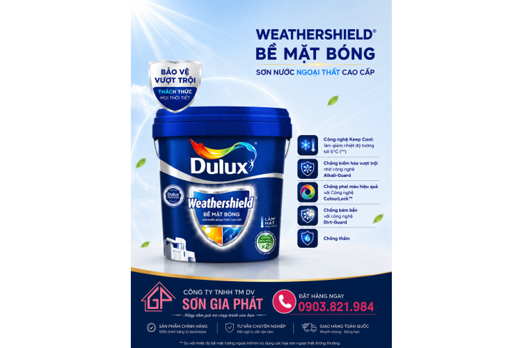Dulux Weathershield Bề Mặt Bóng – BJ9