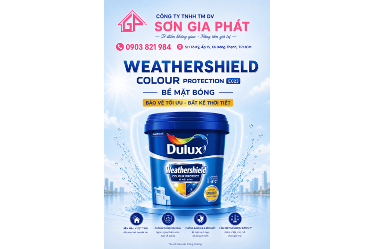Dulux Weathershield Colour Protect Bề Mặt Bóng- E023