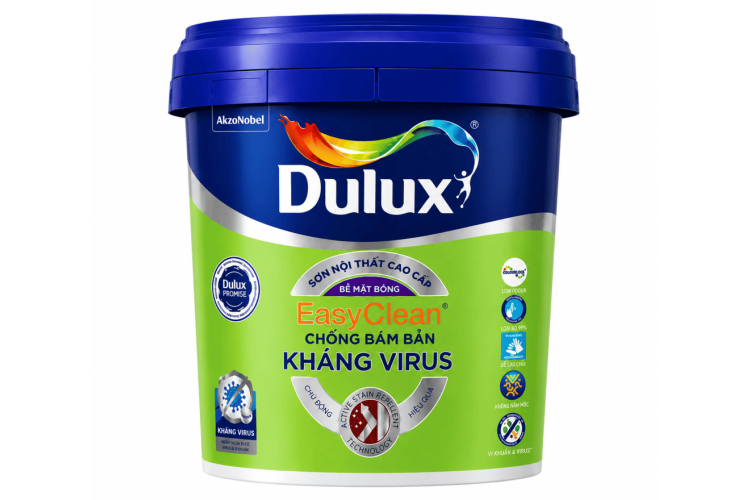 Dulux EasyClean Chống Bám Bẩn Kháng Virus - Bề Mặt Bóng E017B