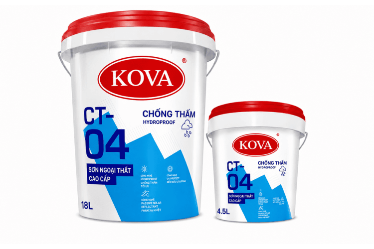 Sơn ngoại thất cao cấp KOVA CT-04 CHỐNG THẤM (Mới)