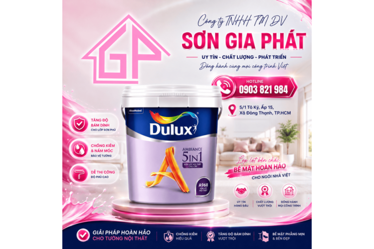 Sơn Lót Nội Thất Siêu Cao Cấp DULUX AMBIANCE A968