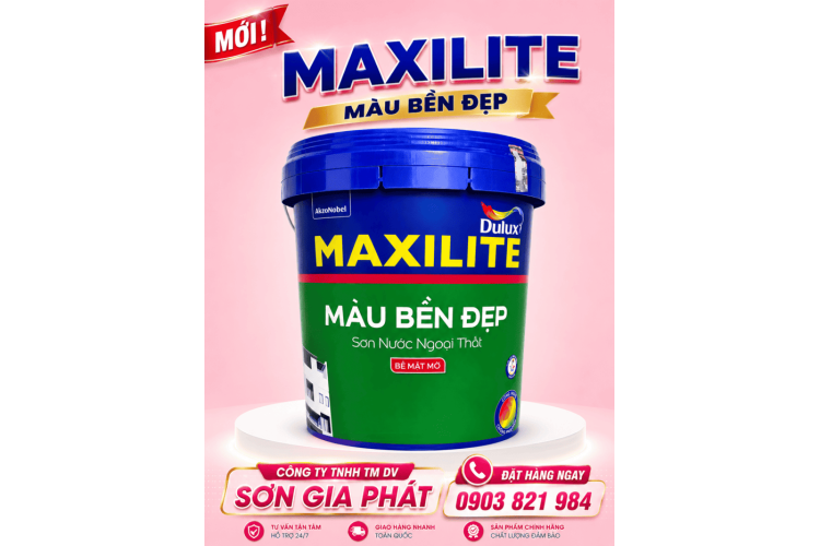 Sơn nước ngoại thất Maxilite từ Dulux Màu Bền Đẹp
