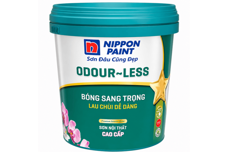 Sơn nội thất Nippon Odour-less Bóng Sang Trọng