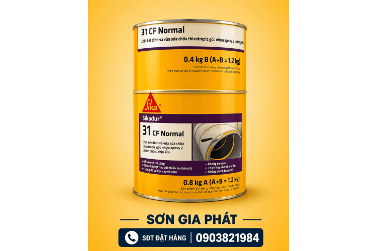 Sikadur®-31 CF Normal - CHẤT KẾT DÍNH 2 THÀNH PHẦN GỐC NHỰA EPOXY THIXOTROPIC 
